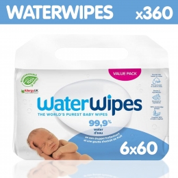 WaterWipes-Billendoekjes-Gevoeligehuid-6x60stuks-Plasticvrij