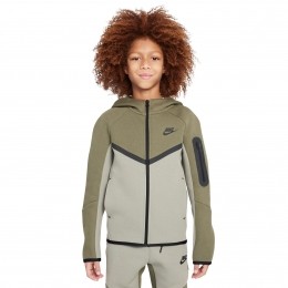 NikeTechFleeceSportswearVestKidsOlijfgroenGrijsZwart