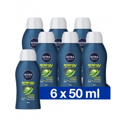 6xNIVEAMenDouchegelEnergyMiniReisformaat50ml