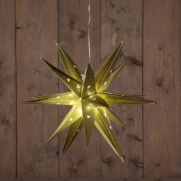BOTGold3DStar35cm10LedWarmWhite15M-Annascollection
