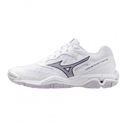 MizunoWAVEPHANTOM3HandbalschoenenWitVioletIndigoCamelliaRosDamesMaat42
