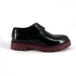 NetteSchoenenDucaDiMorroneItalo-LeatherBlackBurgundy