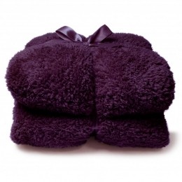 UniqueLivingPlaidTeddy-Paars-Polyester-150x0x200cmBxHxD