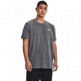 UnderArmourHeavyweightT-ShirtLogoGrijsWit