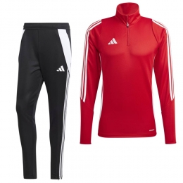 adidasTiro24Trainingspak14-ZipKidsRoodZwartWit