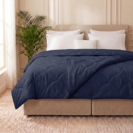 WasbaarEasyDekbedZonderOvertrek-ZonderOvertrek-4Seizoenen-Navy-Dekbed-Discounternl