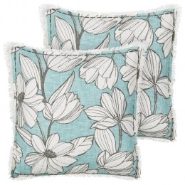 Beliani-CYANOTIS-Sierkussensetvan2-WitBlauw-45x45cm-Katoen