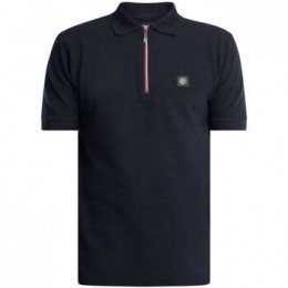 PoloShirtKorteMouwTrojanOttomanRibChromePoloshirtmetrits