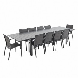 sweeek-Uitschuifbarealuminiumtuinset10plaatsen