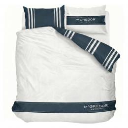 DekbedovertrekMcGregor-Katoen-StatenIsland-Lits-Jumeaux240x220Cm-WitBlauwKatoen-StrepenHotelLuxe-McGregor-Dekbed-Discounternl