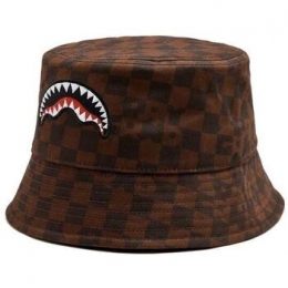 HoedSpraygroundSP14998BRWCHECK-BUCKETCAP