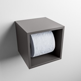 MondiazEasyCubetoiletrolhouder16x16cmdarkgrey