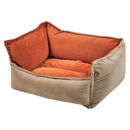 Beliani-IZMIR-Dierenbed-50cm-Beige-Fluweel