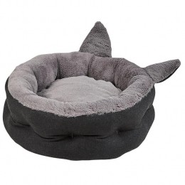 Beliani-KEPEZ-Dierenbed-Donkergrijs-Polyester