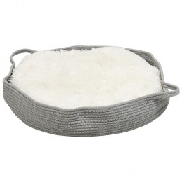 Beliani-DALAMAN-Dierenbed-Grijs-70cm-Katoen