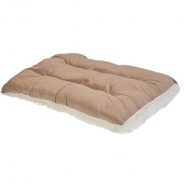 Beliani-ERGANI-Dierenbed-Beige-Fluweel