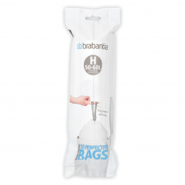 PerfectFitafvalzakmettrekbandsluitingcodeH5060liter10stuksrolWhite-Brabantia