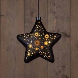 BOTStarGlassBlackStar19cm10LedWarmWhite-Annascollection