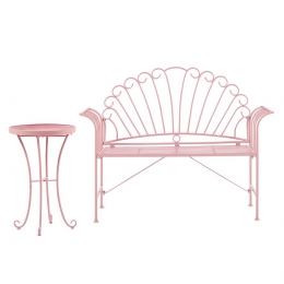 Beliani-CAVINIA-Bistrosetvoor2-Roze-Metaal