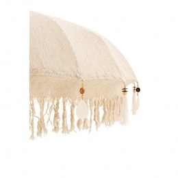 J-LineparasolKwastjesSchelpen-hout-beigedonkerbruin-L