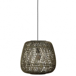 WOOODMozaHanglamp-Bamboe-Groen-36x36x36