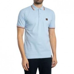 PoloShirtKorteMouwTrojanDriekleurigpiqupoloshirtmetpunt