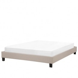 Beliani-ROANNE-Tweepersoonsbed-Beige-160x200cm-Polyester