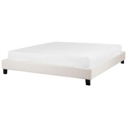 Beliani-ROANNE-Tweepersoonsbed-Lichtbeige-180x200cm-Polyester