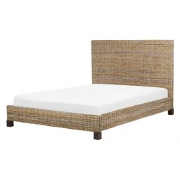 Beliani-SALBRIS-Tweepersoonsbed-Lichtbruin-140x200cm-Rotan
