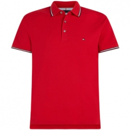 PoloShirtKorteMouwTommyHilfigerRwbTippedSlimPolo