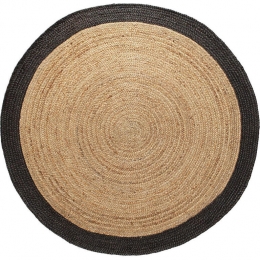 MrcarpetRondjutevloerkleedNaturelantraciet120cm