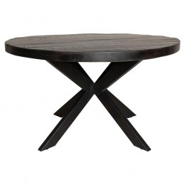 StarfurnEetkamertafelDenverBlackRond150cm