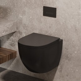 SaniclearItsiematzwartetoiletpotrandloosmetsoftclosezitting