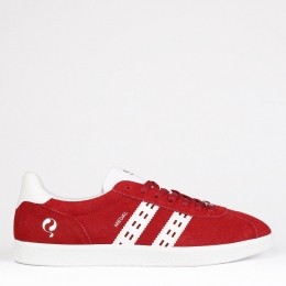 HerenSneakerMedalDonkerroodWit