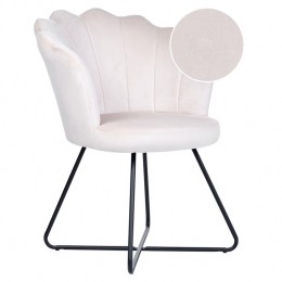 Beliani-LOVELOCK-Fauteuil-Gebrokenwit-Fluweel
