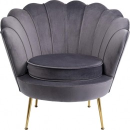 KareDesignWaterLilyFauteuilfluweelgrijs