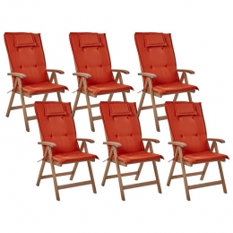 Beliani-AMANTEA-Tuinstoelsetvan6-DonkerbruinRood-Acaciahout