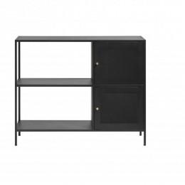 NordicHomeSigurdmetalendressoir-2deurs-100cm-zwart