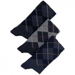 SokkenDucaDiMorronePadovaDiamondPattern-TripackLightGray