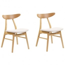 Beliani-LYNN-Eetkamerstoelsetvan2-Lichtbeige-Rubberhout