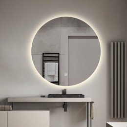 SaniclearCirclerondespiegelmetLEDverlichting120cminclspiegelverwarming