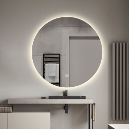 SaniclearCirclerondespiegelmetLEDverlichting60cminclspiegelverwarming