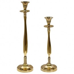 Beliani-TIRAH-Kandelaarsetvan2-Goud-Aluminium