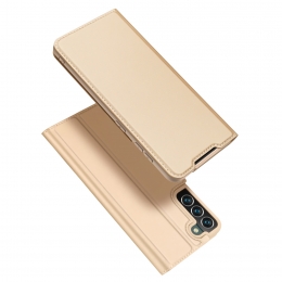 DuxDucis-TelefoonhoesjecompatibelmetSamsungGalaxyS22Plus-SkinProBookCase-Goud