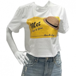 T-shirtKorteMouwMet-