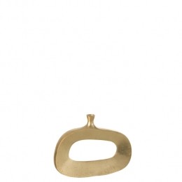 J-LineVaasOvaal-aluminium-goud-medium-7cm