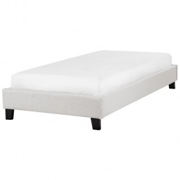 Beliani-ROANNE-Eenpersoonsbed-Lichtgrijs-90x200cm-Polyester