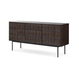 OlivineVanjaSideboardDonkerbruin-Hout-MetalenPoten-B160cm