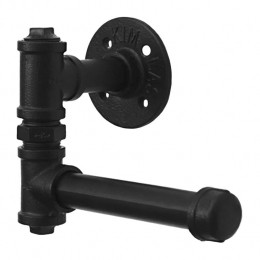 QUVIOToiletrolhouderindustrieel-Metaal-Zwart