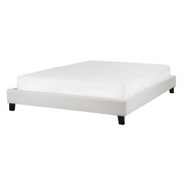 Beliani-ROANNE-Tweepersoonsbed-Lichtgrijs-140x200cm-Polyester